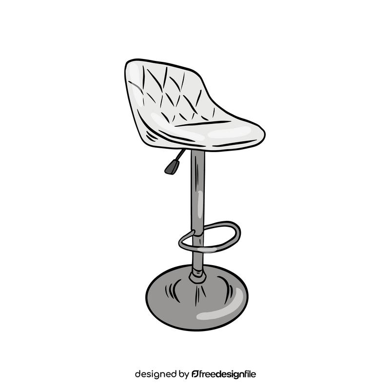 Leather ABS Bar Stool clipart
