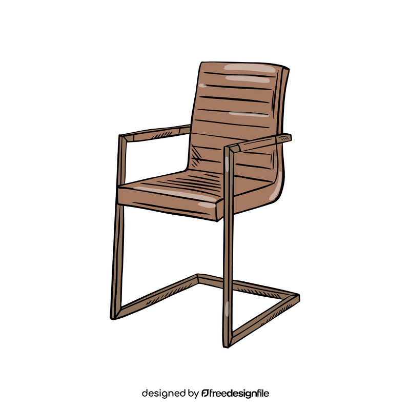 Office Chair Without Wheels clipart