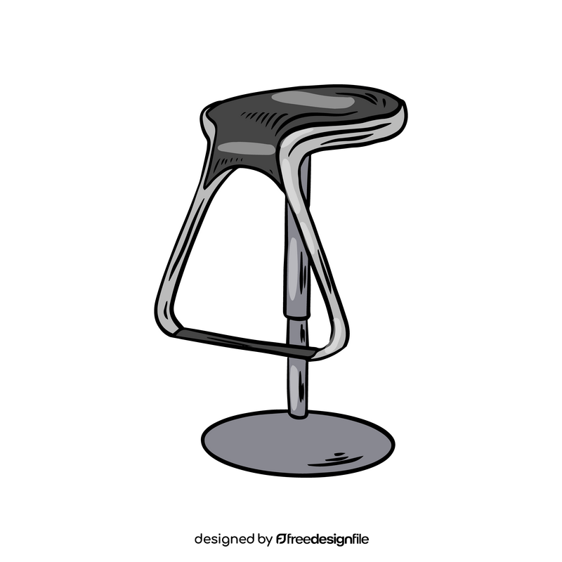 Adjustable Height Bar Stool no Back clipart
