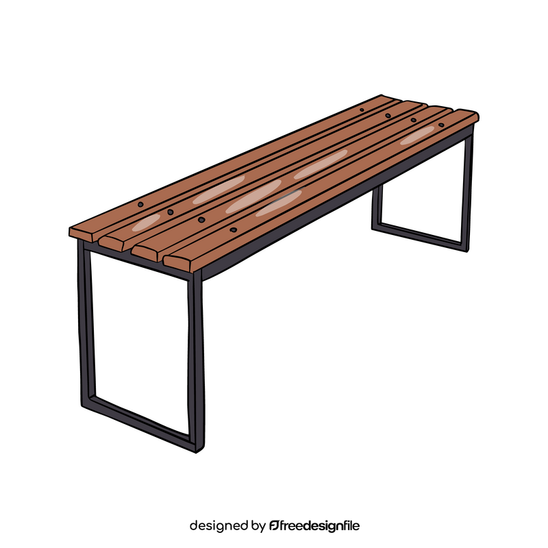 Backless Bench clipart