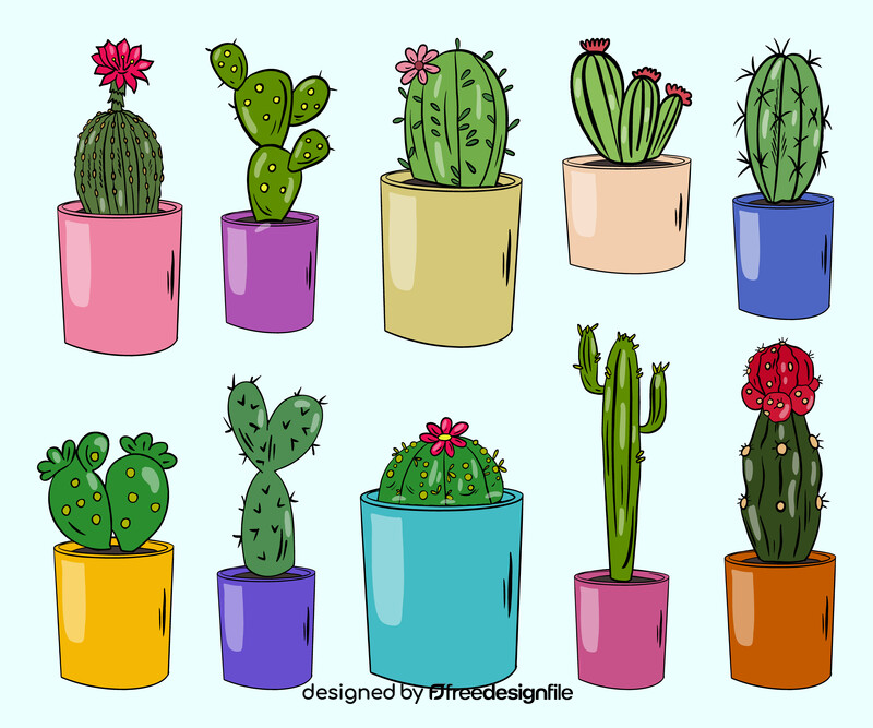 Set of Cactus vector