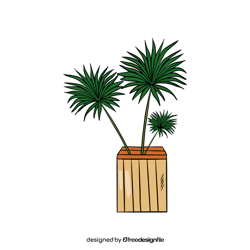 Potted Palm Plant clipart