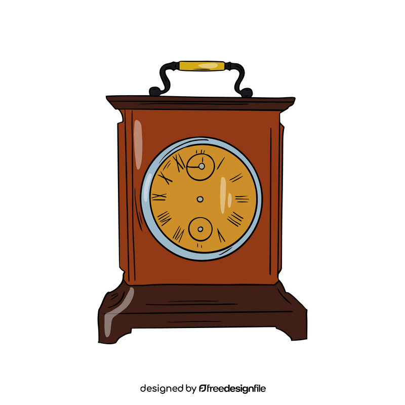 Vintage Table Clock clipart
