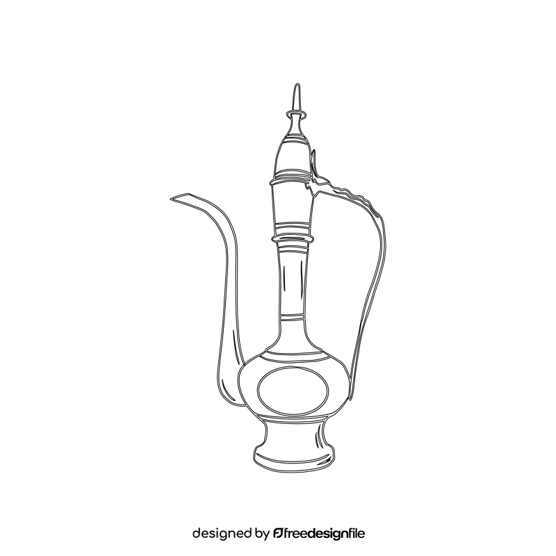 Jug Kumgan black and white clipart