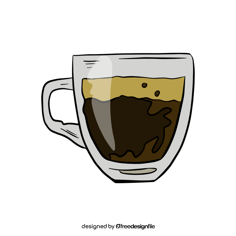 Coffee in Glass Cup clipart