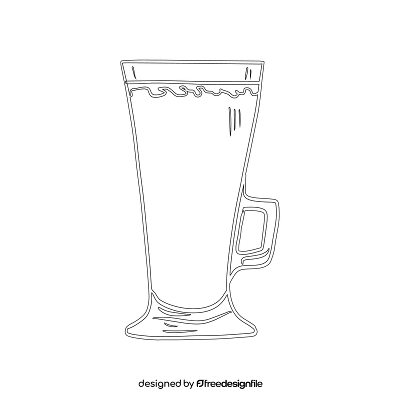 Coffee black and white clipart