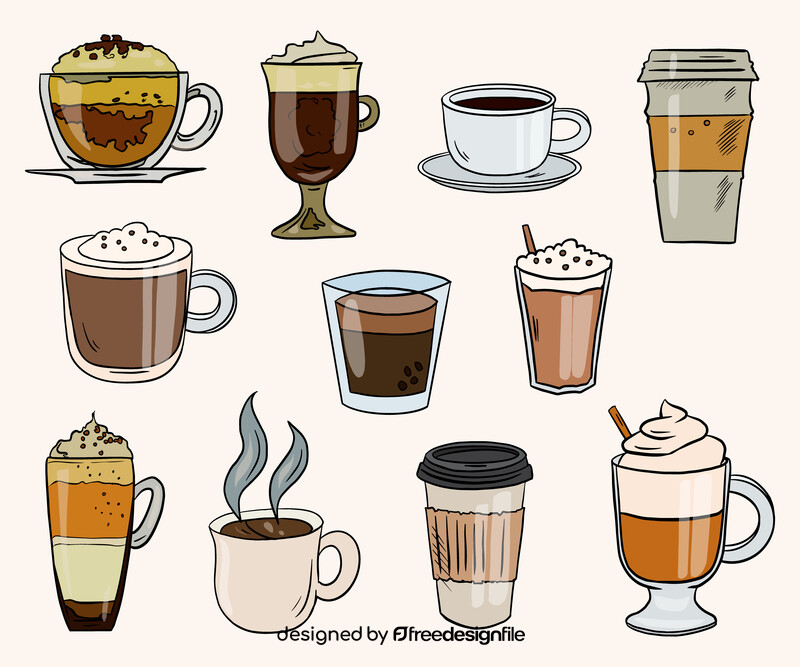 Coffee Types vector