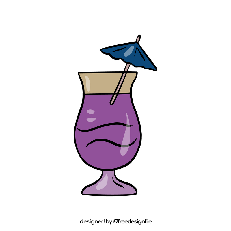 Purple Rain Cocktail clipart