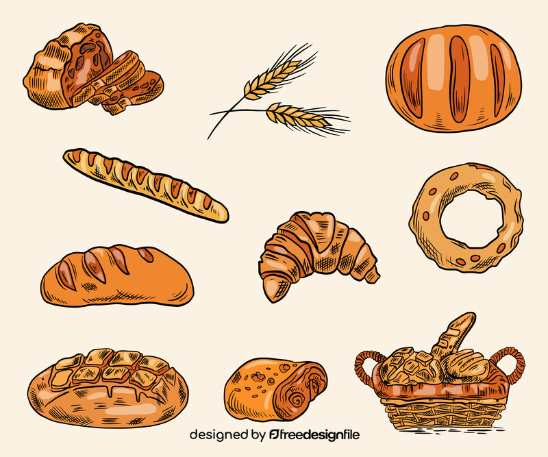 Set of Breads vector