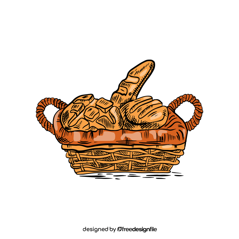 Basket of Bread clipart