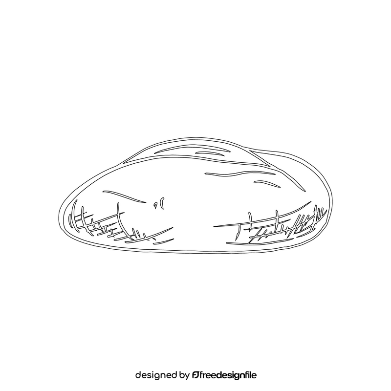 Bread Rolls black and white clipart