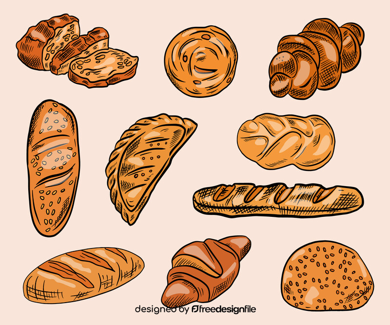 Set of Breads vector