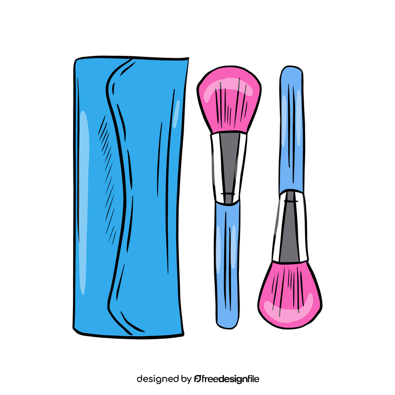Makeup brush clipart