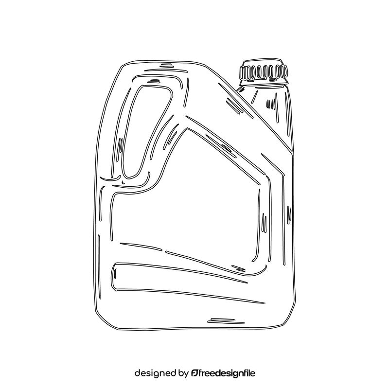Plastic canister black and white clipart
