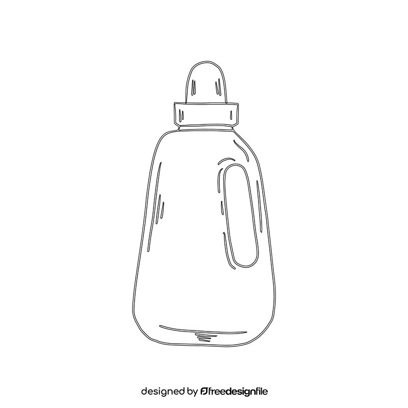 Laundry detergent black and white clipart