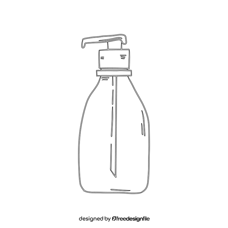 Spray bottle black and white clipart