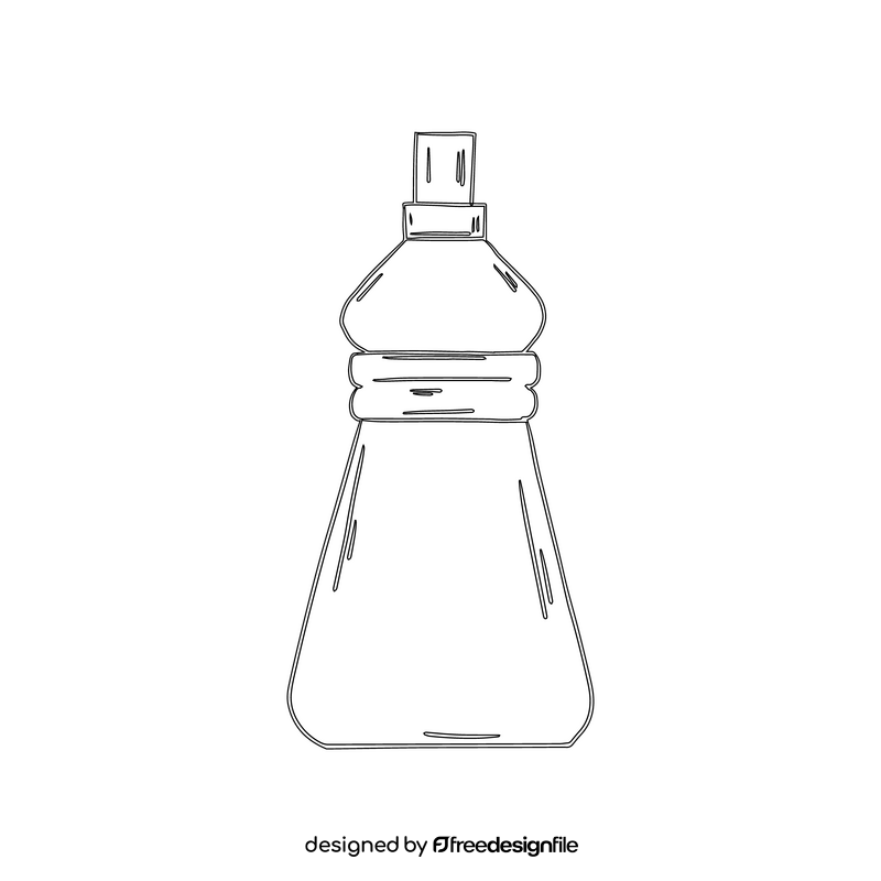 Dish detergent black and white clipart