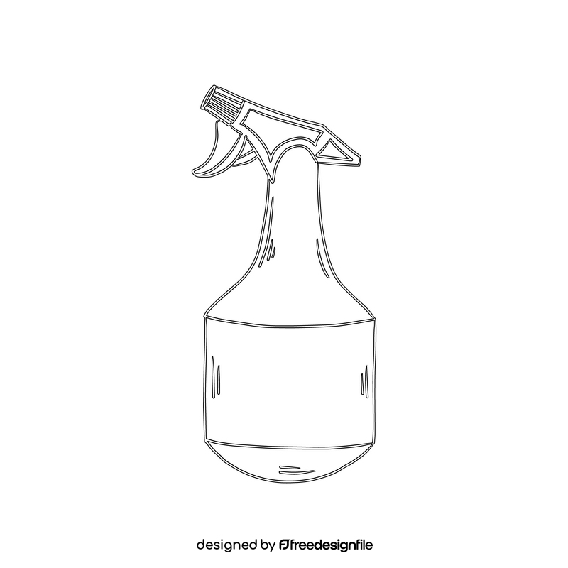 Household detergent black and white clipart