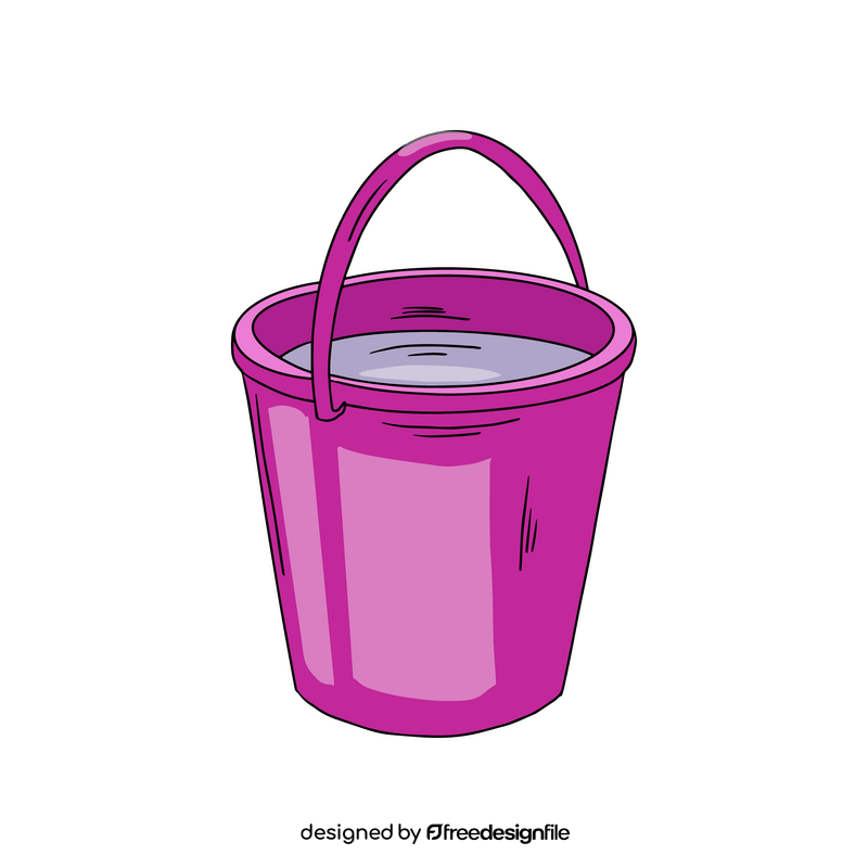 Purple plastic bucket clipart