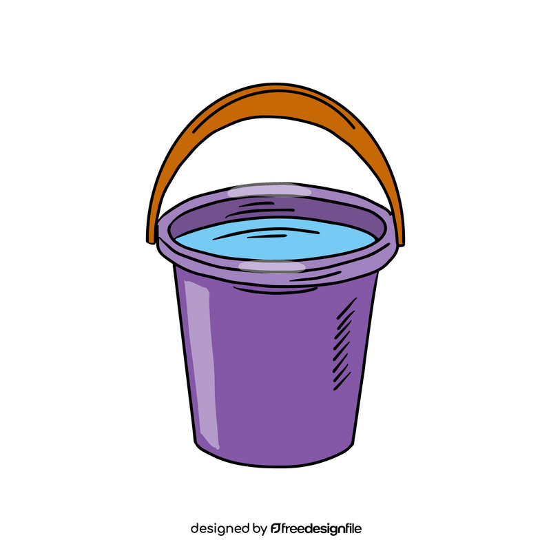 Purple plastic bucket clipart