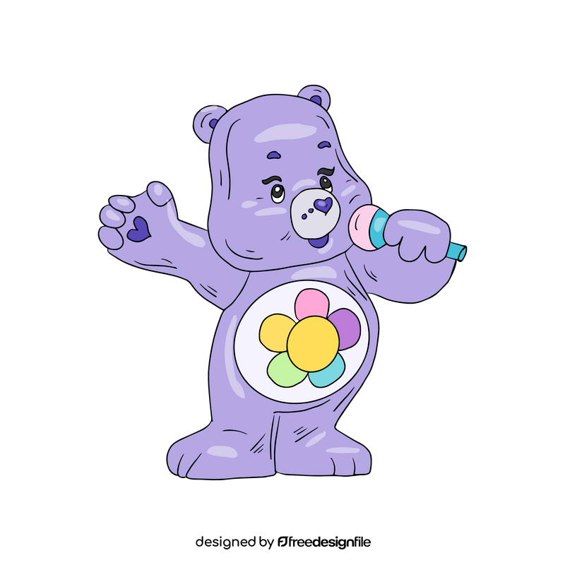 Purple care bears clipart