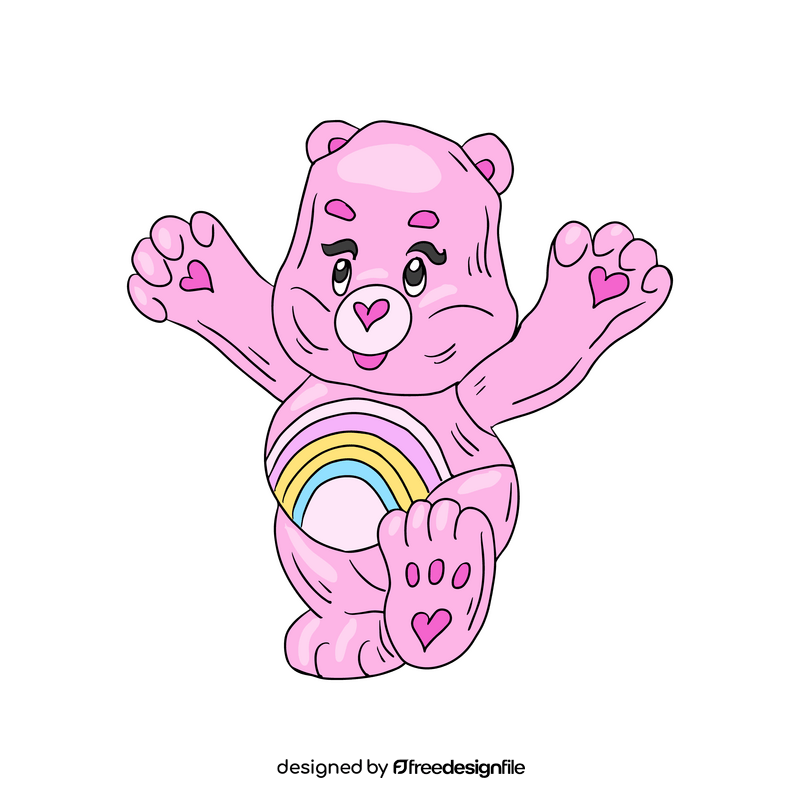 Pink care bears toy clipart