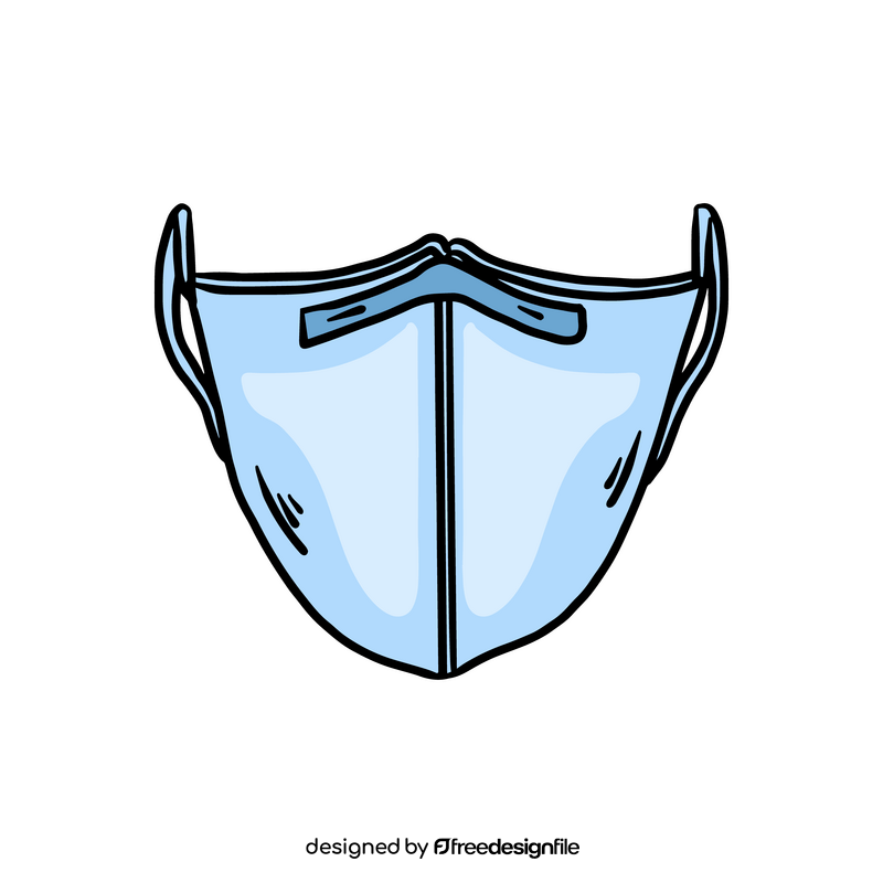 Face mask with aluminum strip clipart