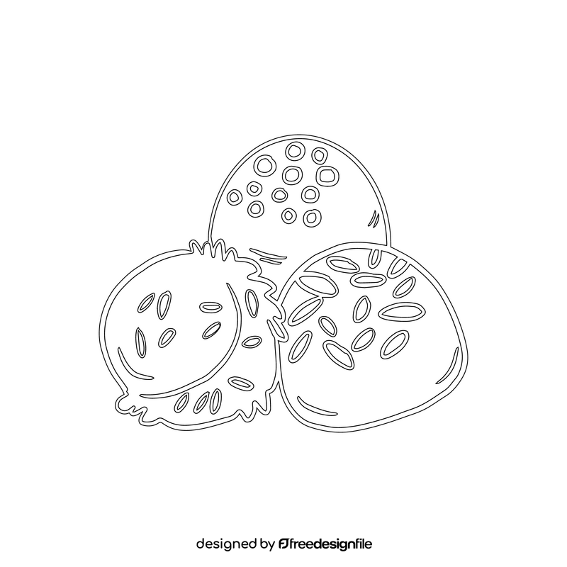 Chocolate biscuits black and white clipart