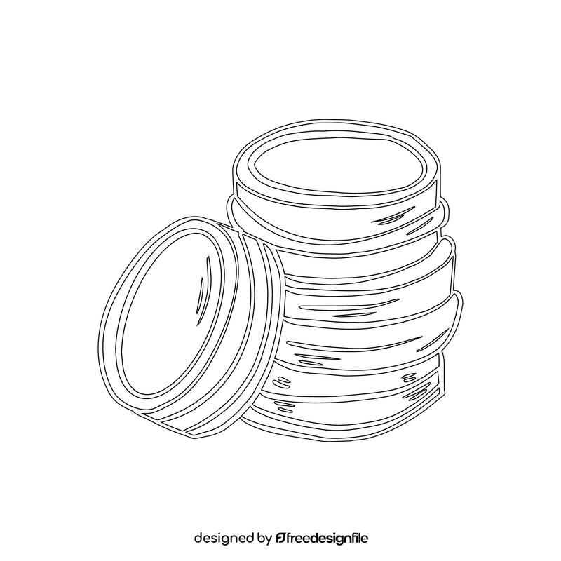 Cream biscuits black and white clipart