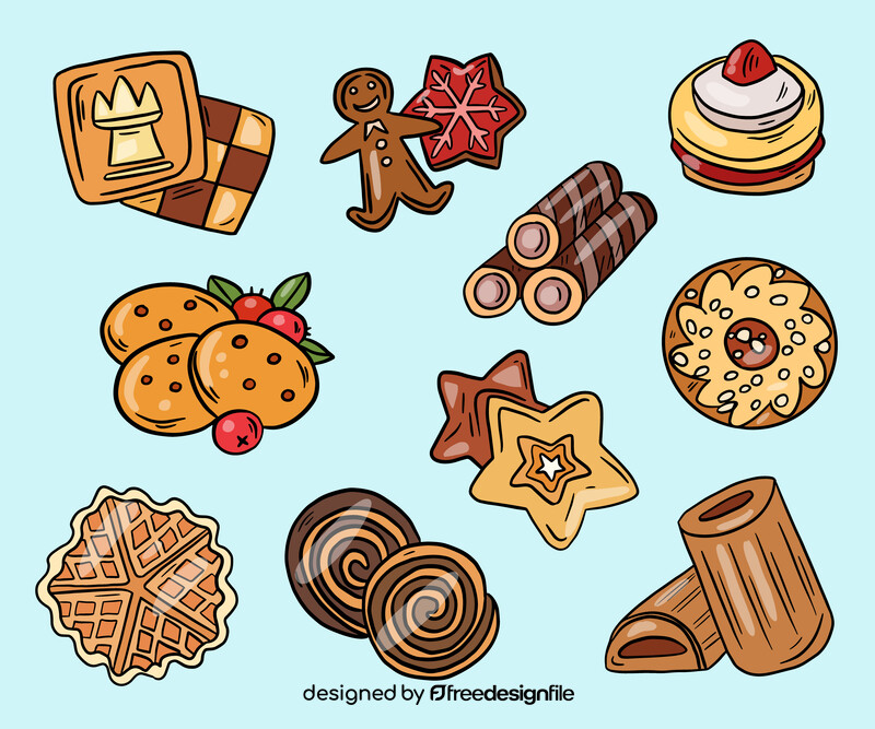 Biscuits, cookies vector