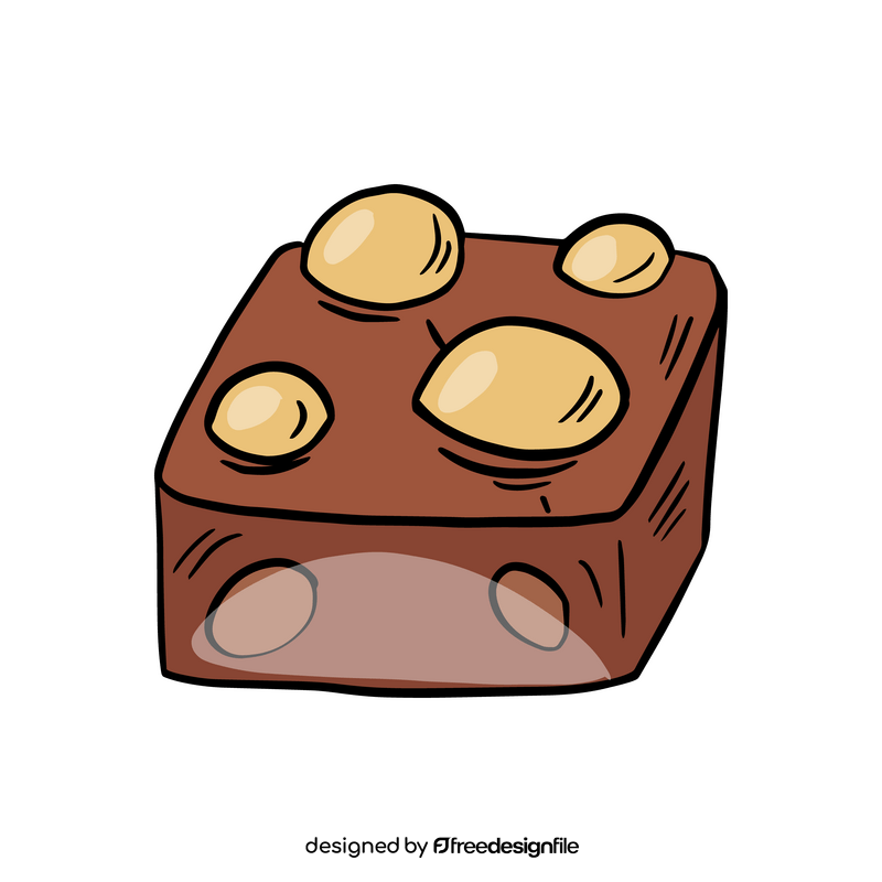 Chocolate with nuts clipart
