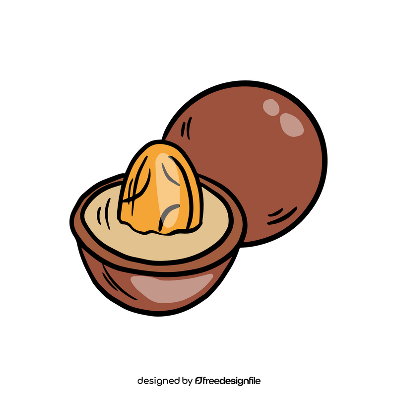 Chocolate truffle nuts inside clipart