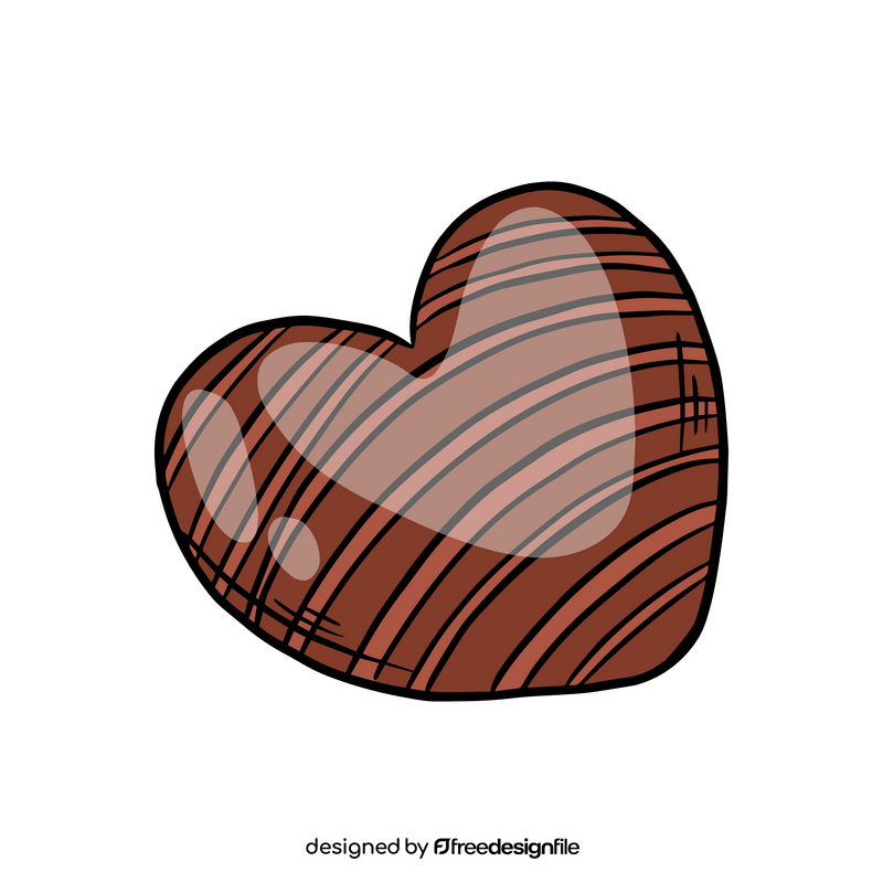 Heart shaped chocolate clipart