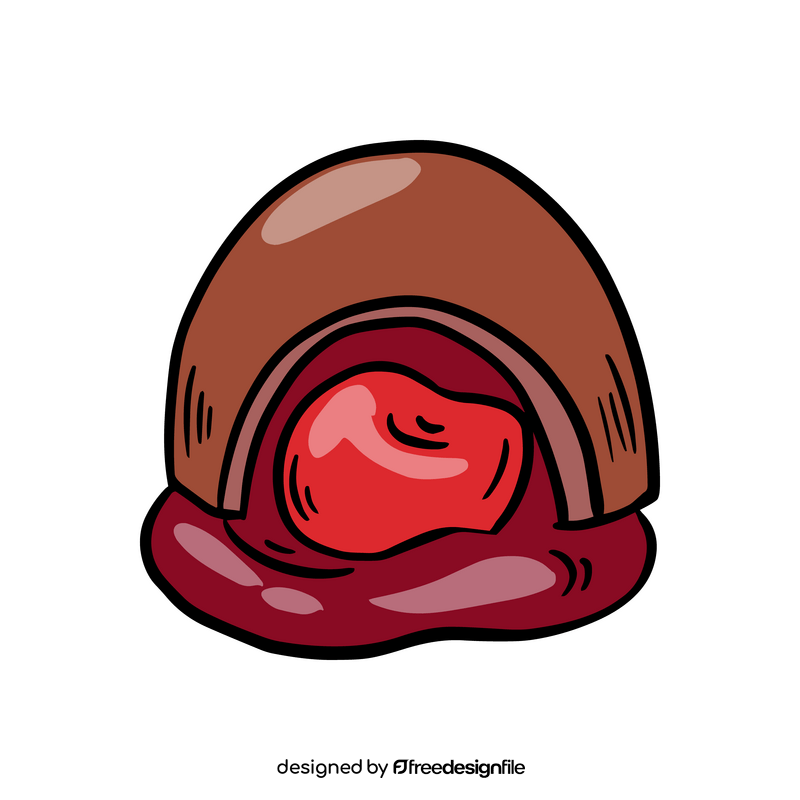 Jam filled chocolate clipart