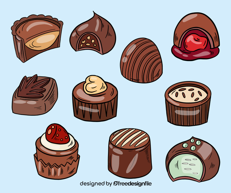 Chocolate candies vector