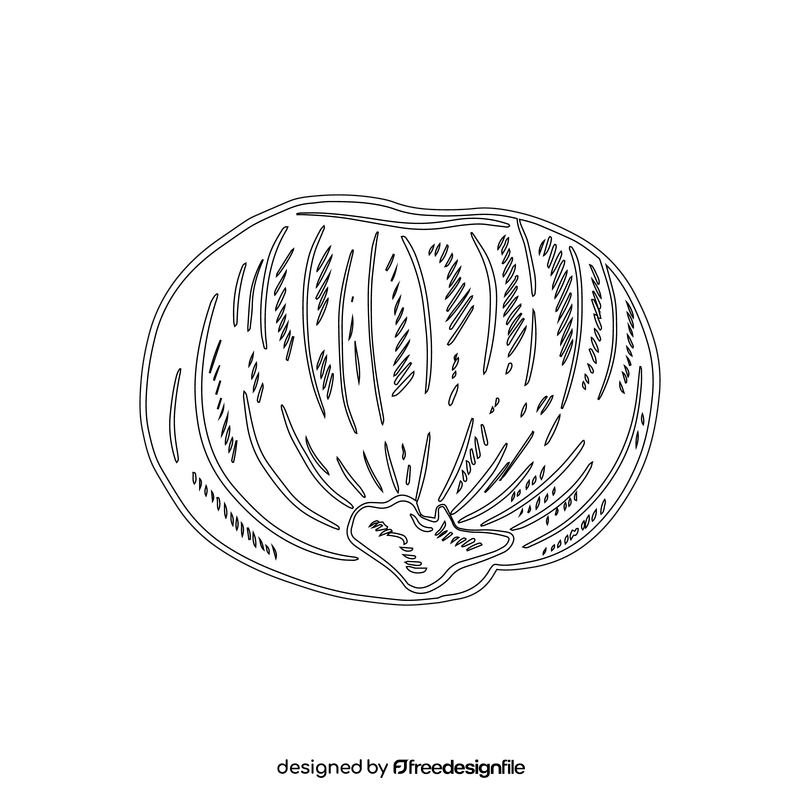 Dried figs black and white clipart