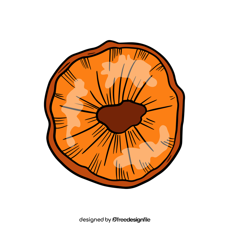 Round dried papaya clipart
