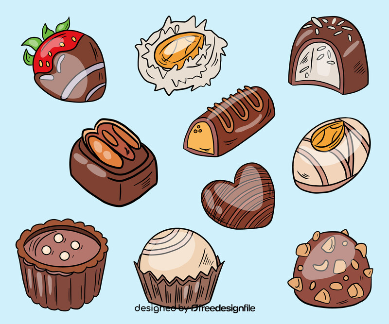 Chocolate candies vector