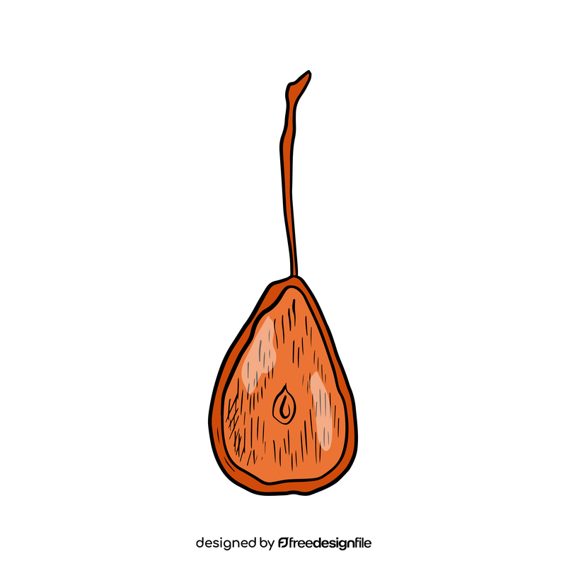 Dried pear slice clipart