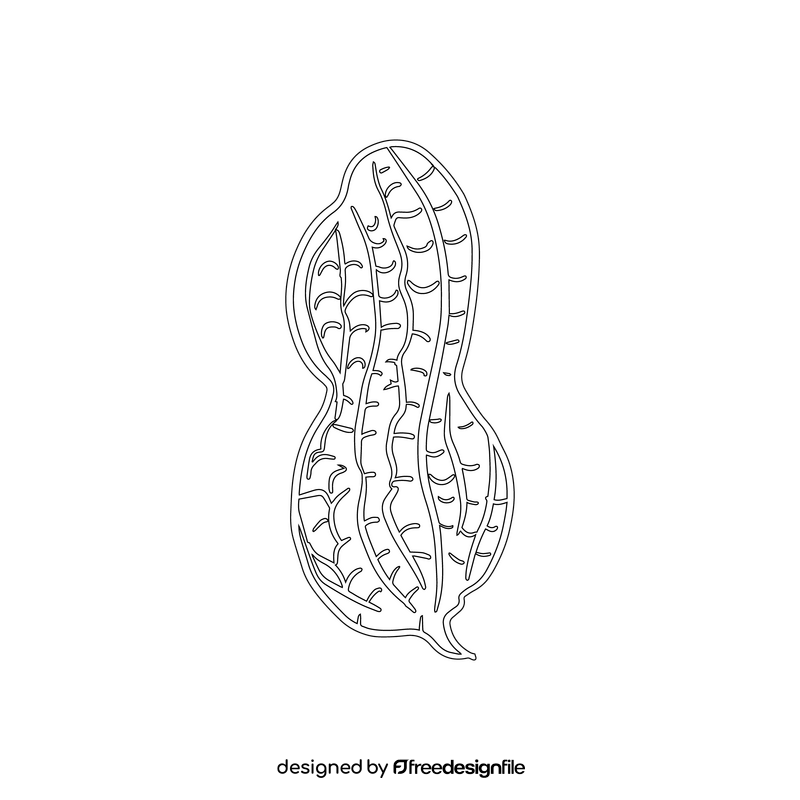 Peanut black and white clipart