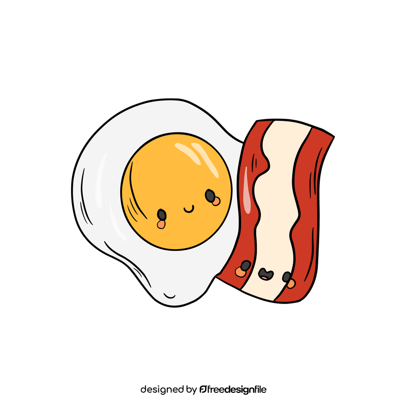 Kawaii omelette clipart