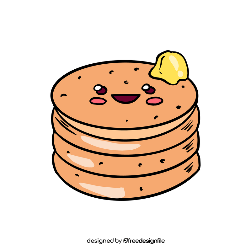 Kawaii pancake clipart vector free download