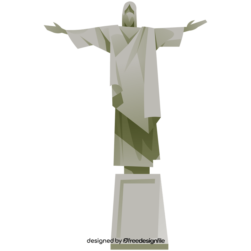 Christ the Redeemer Jesus statue, Rio, Brazil clipart