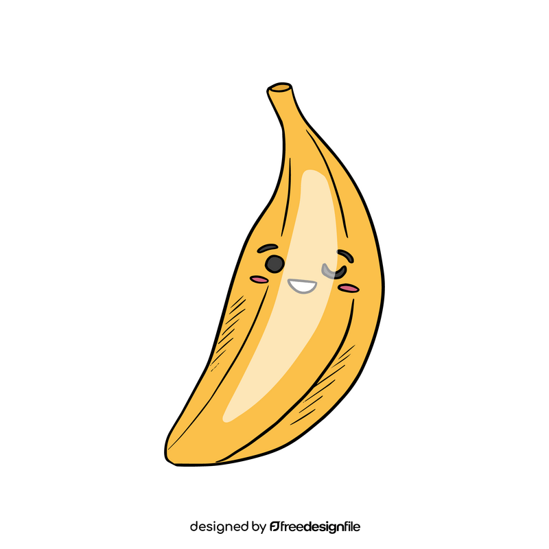 Kawaii banana clipart
