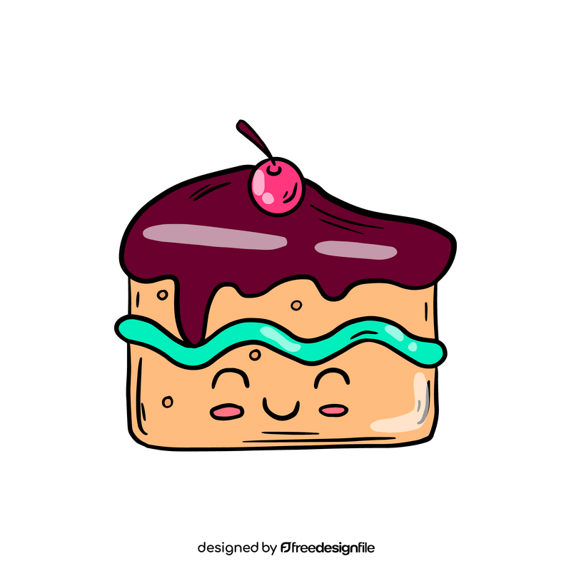 Kawaii cake clipart