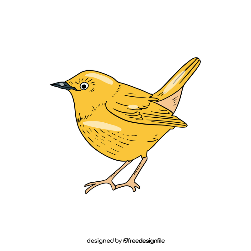Yellow warbler bird clipart