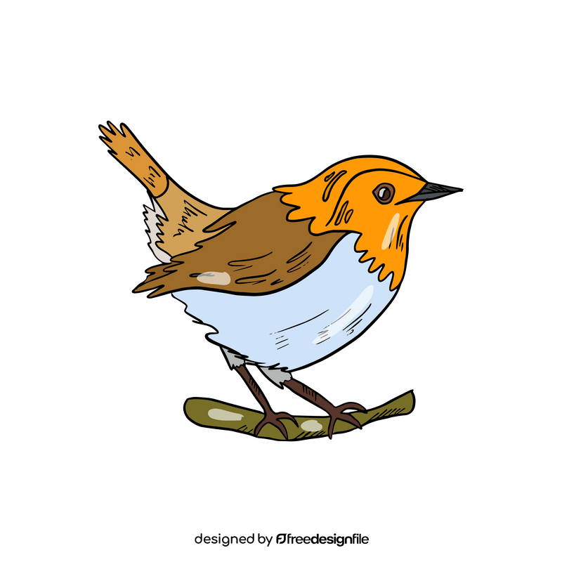 Warbler bird clipart