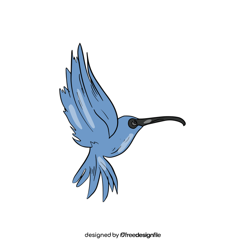 Blue hummingbird clipart
