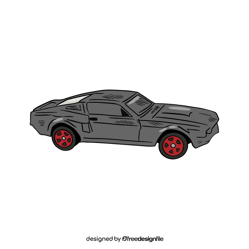 Gray coupe car clipart