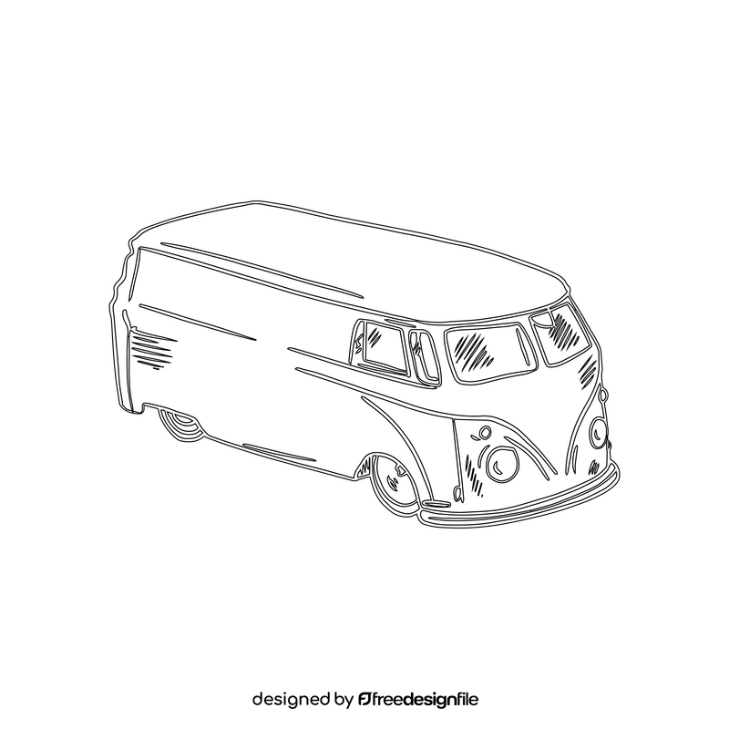 Truck black and white clipart